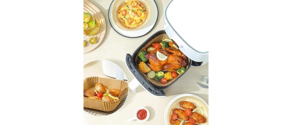 Хартиени тавички за Еър Фрайър 16x16 см 50 броя ➤ топ цена ➤ dshome.bg