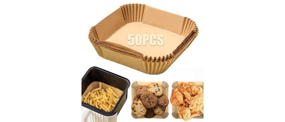 Хартиени тавички за Еър Фрайър 16x16 см 50 броя ➤ топ цена ➤ dshome.bg