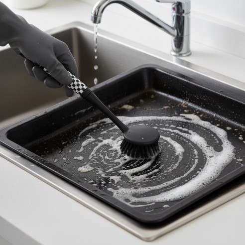 Домакинска четка за съдове 28x6 см