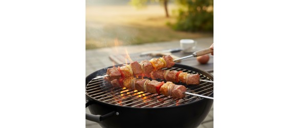 Метален шиш с дървена дръжка 65 см SIM-CHURRASCO