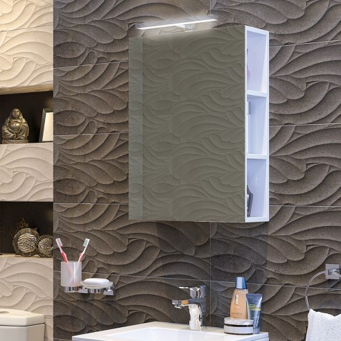 Горен шкаф за баня с LED осветление Изи TRIANO