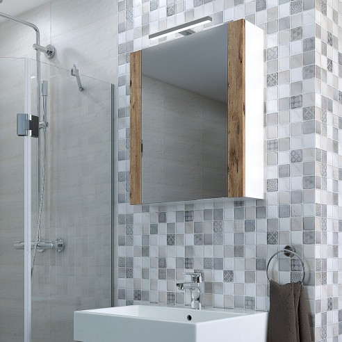 Горен шкаф за баня с LED осветление Хюстън 2 TRIANO