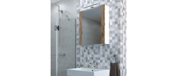 Горен шкаф за баня с LED осветление Хюстън 2 TRIANO