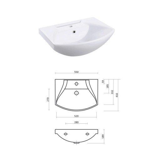 Шкаф за баня с мивка Атила TRIANO