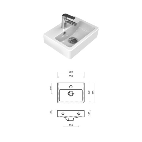Шкаф за баня с мивка Вега TRIANO