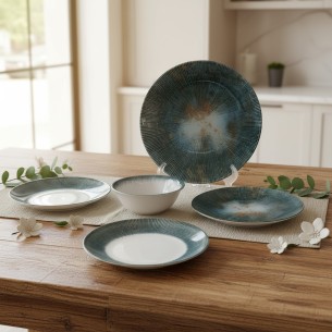 Порцеланов сервиз за хранене 24 части Земя TOPRAKSAN ➤ топ цена ➤ dshome.bg