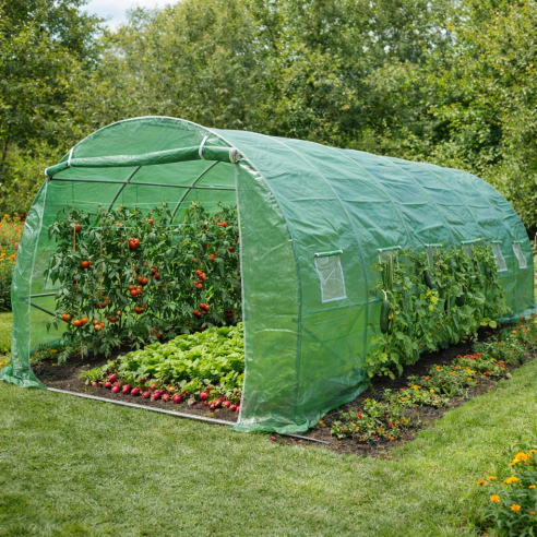 Тунелна оранжерия 6х3х2 м (18 м2) - армирано покривало