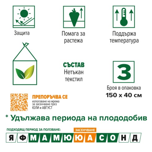 Предпазно покривало 150x40 см 3 бр. HERLY