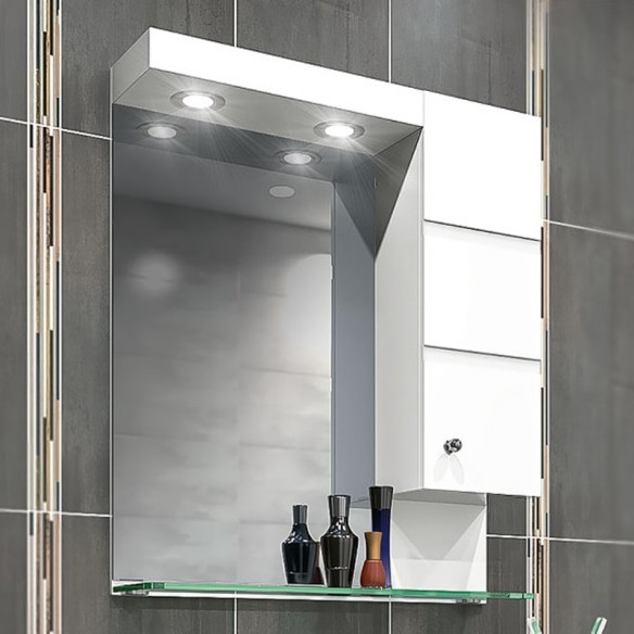 Горен шкаф за баня с LED осветление 60 см Емона TRIANO - 1