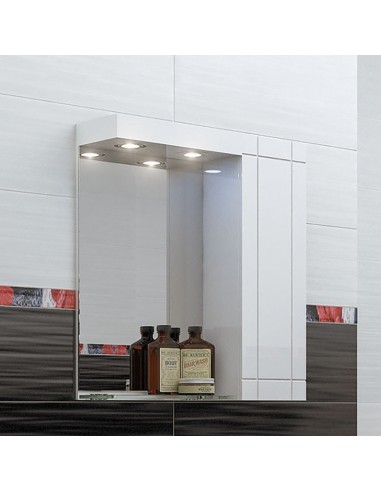 Горен шкаф за баня с LED осветление 55 см Рила TRIANO - 1