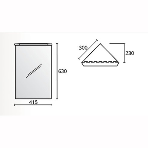 Горен ъглов шкаф с LED осветление 41.5 см Торино TRIANO - 3