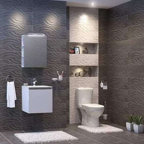 Долен шкаф с мивка за баня 45 см Изи TRIANO - 3