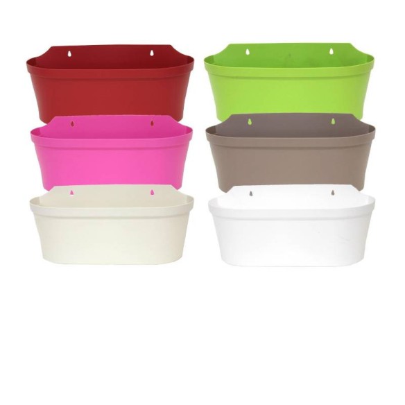 Стенна саксия-сандък бяла 40см 5.6л