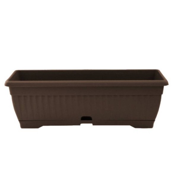 Саксия-сандък Ребра 50см тъмнокафява