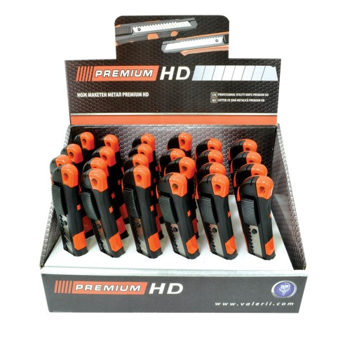 Макетен нож 18мм метал и гума PREMIUM HD - 3