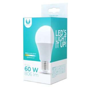 LED крушка E27 А60 10W 806lm 3000K топло бяла FOREVER - 1 2