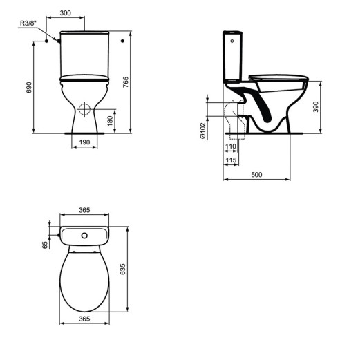 Моноблок с хоризонтално оттичане Ulysse S VIDIMA - 2