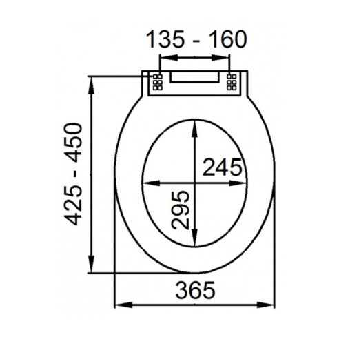 Тоалетна седалка Мида бяла САНИТАПЛАСТ - 2