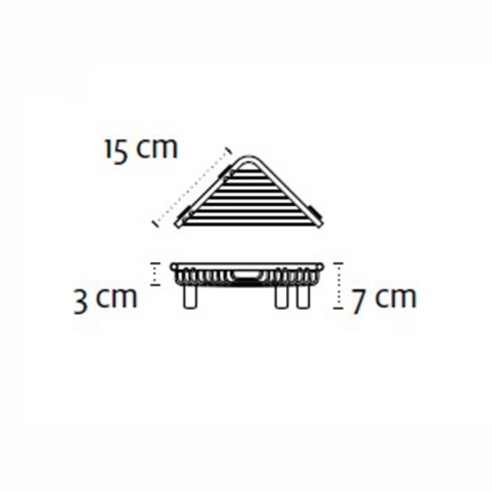 Ъглова мини сапунерка мрежа за баня KAPITAN - 2