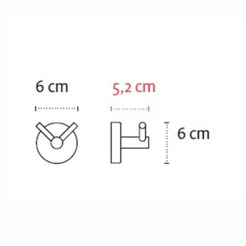 Двойна закачалка за баня Uno черен мат KAPITAN - 2