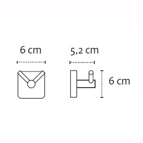 Двойна закачалка за баня Quattro черен мат KAPITAN - 2