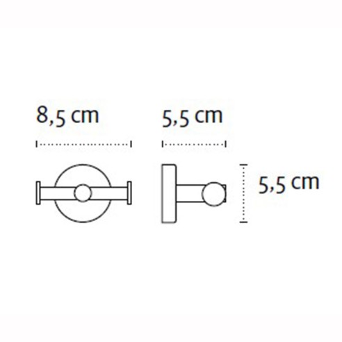 Закачалка с две куки за баня Uno KAPITAN - 2