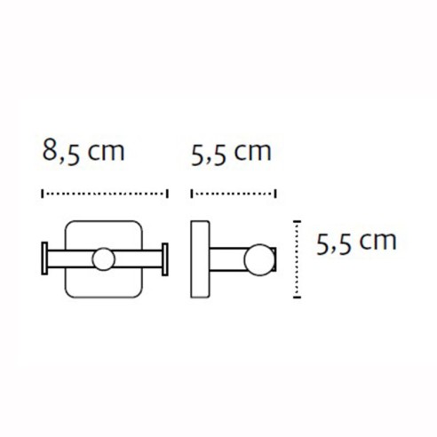 Закачалка с две куки за баня Quattro KAPITAN - 2