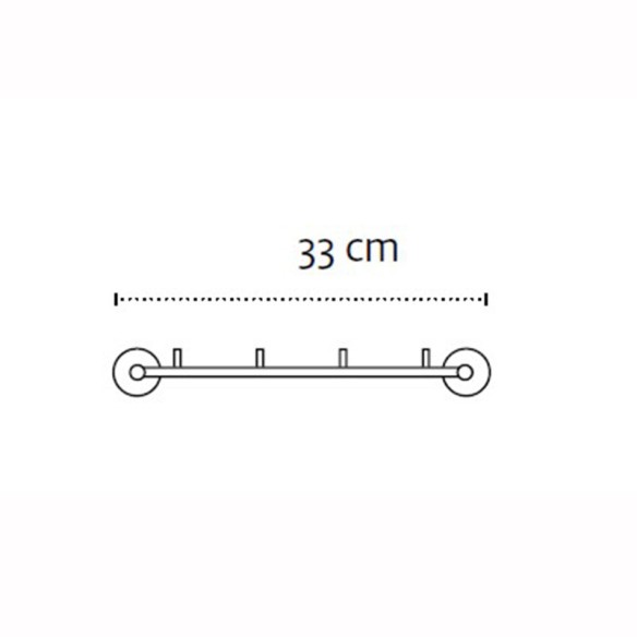 Закачалка за хавлии с четири куки Classic KAPITAN - 2