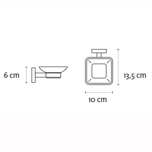 Стъклена сапунерка Quattro KAPITAN - 2