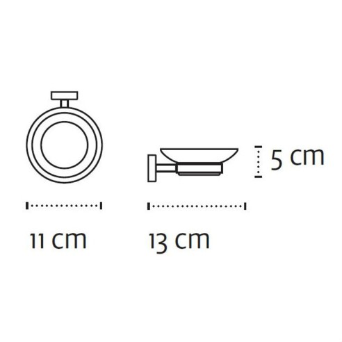 Стъклена сапунерка Modern черен мат KAPITAN - 3