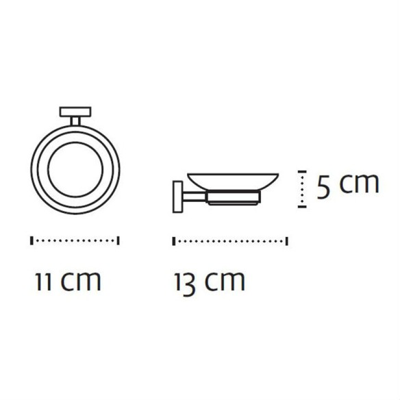 Стъклена сапунерка Modern черен мат KAPITAN - 3