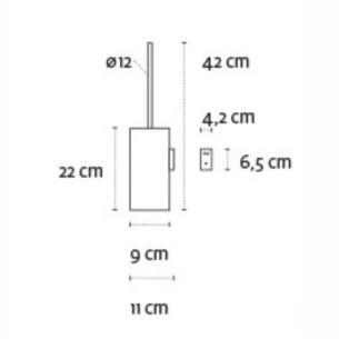 Конзолна четка за тоалетна чиния Lux KAPITAN - 1 2