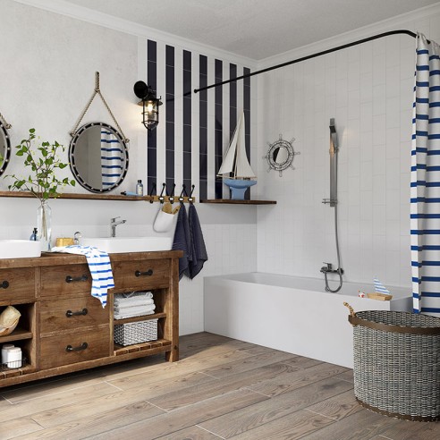 Стенен смесител за вана/душ Stratos хром FERRO - 3