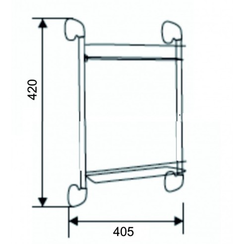 Двойна лавица за баня ica 9802 - 2
