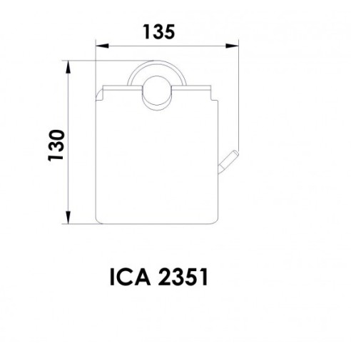 Поставка за тоалетна хартия с капак - "асти" - ica 2351 - 2