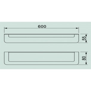 Поставка за хавлия "елинор" - ica 5524 - 60 см - 1 2