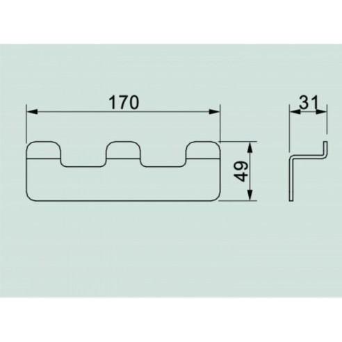 Тройна закачалка "елинор" - ica 5553-3 INTER CERAMIC