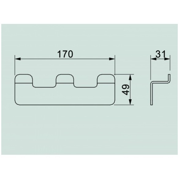 Тройна закачалка "елинор" - ica 5553-3 INTER CERAMIC