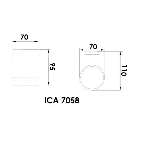 Поставка за четка за зъби "арго" - ica 7058 - 2