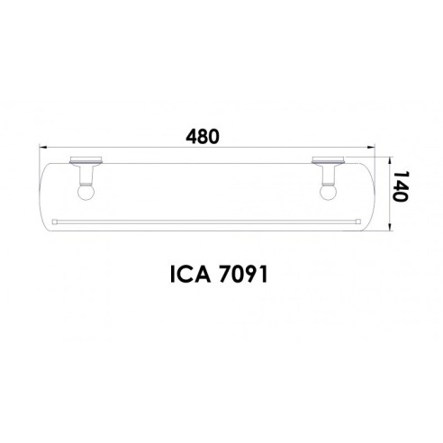 Лавица за баня "арго"-  ica 7091 - 2