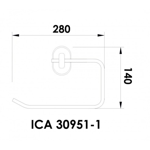 Закачалка за хавлии "ариел"-  ica  30951-1 - 2