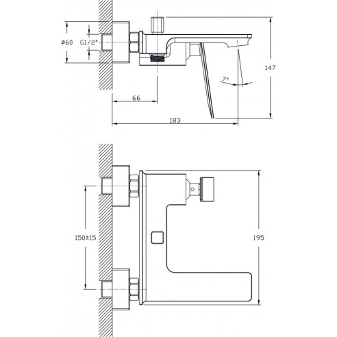 Месингов смесител  "елла"- icf 6455155 - 2