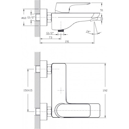 Месингов смесител "ноеми"-  icf 6628338 - 2
