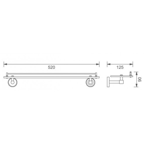 Стъклена лавица - ава - ica 3491w - 2