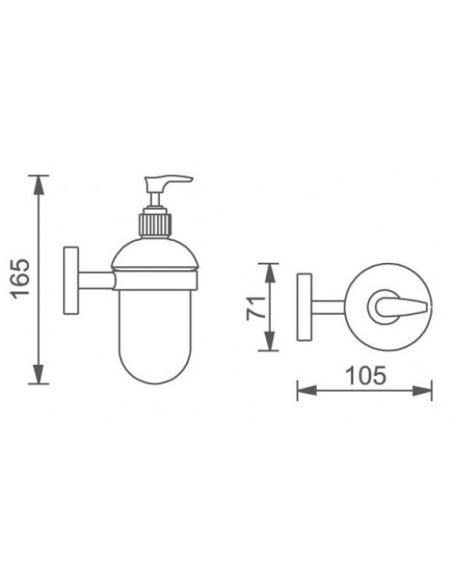 Дозатор за течен сапун, 250мл - АВА - ICA 3496W