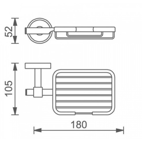 Решетъчна сапунерка - елла- ica  3469b - 2