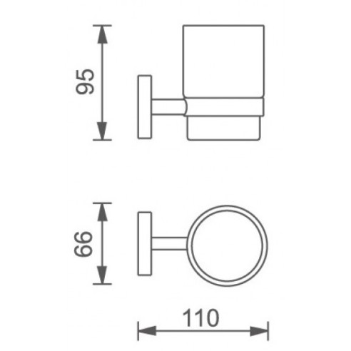 Поставка за четка за зъби/чаша - елла - ica 3458b - 2
