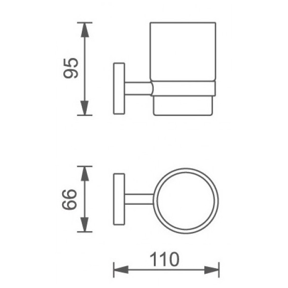 Поставка за четка за зъби/чаша - елла - ica 3458b - 2 Поставка за четка за зъби/чаша - елла - ica 3458b - 2
