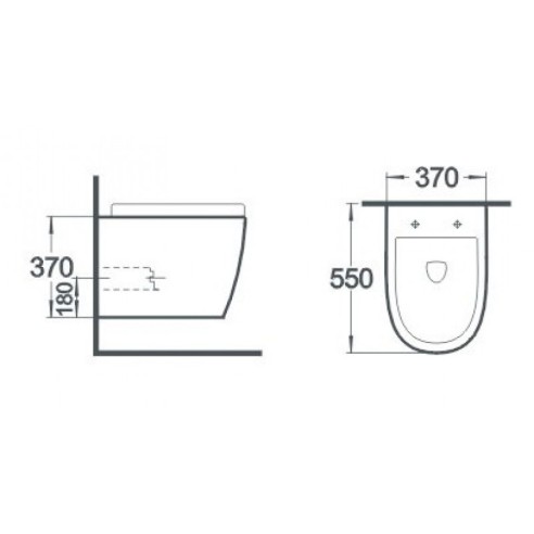 Стенна тоалетна чиния icc 3755 slilm seat - 2