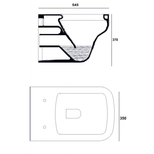 Стенна тоалетна чиния "атия"- icc 5435 - 2